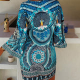 Emelia - Vibrant Bohemian Print Dress