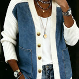 Laura | Veste en jean patchwork