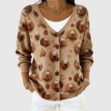 Cardigan Boutonné en Maille Confortable