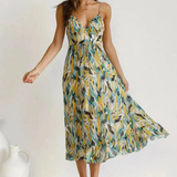 Eli | Robe Midi Couleur Éclatante