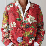 Sarah | Cardigan tricoté vintage floral