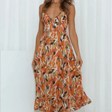 Eli | Robe Midi Couleur Éclatante
