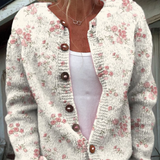 Ines | Cardigan à imprimé de pétales de rose