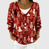 Cardigan en Maille Confortable à Boutons