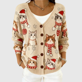 Cardigan en Maille Douce et Confortable à Boutons
