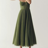 Robe en tulle drapé élégamment