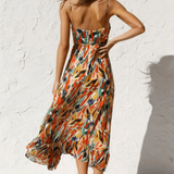 Eli | Robe Midi Couleur Éclatante