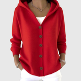 Cardigan Confort à Capuche en Tricot