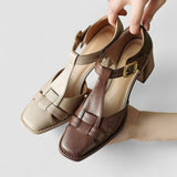 Valérie | Escarpins bride-en-T talon-bloc