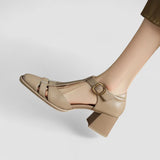 Valérie | Escarpins bride-en-T talon-bloc