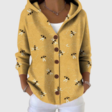 Cardigan Confort à Capuche en Tricot