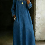 Claire | Robe en jean col Claudine