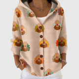 Cardigan Confortable à Capuche en Maille