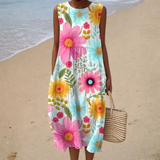 Robe d'Été Décontractée Sans Manches