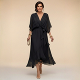 Robe en chiffon avec décolleté en V