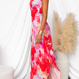 Yanira | Robe Plissée à Épaule Découverte