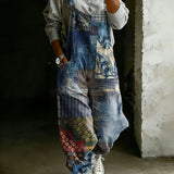 Pauline | Salopette en jean patchwork