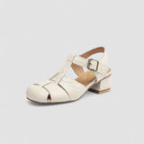 Eveline | Escarpins ouverts en cuir véritable