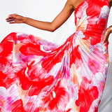 Yanira | Robe Plissée à Épaule Découverte