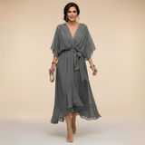 Robe en chiffon avec décolleté en V