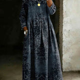 Emilia | Robe en jean imprimé mandala