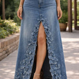 Nina | Jupe en jean taille haute
