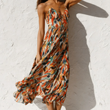 Eli | Robe Midi Couleur Éclatante