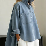 Marlène | Chemise en jean col montant