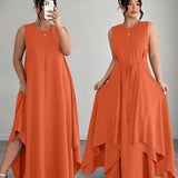 Amandine | Robe longue à taille nouée