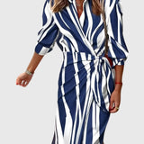 Everly | Élégante Robe Enveloppante avec Imprimé