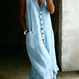 Mathilde | Robe en jean, détails dentelle