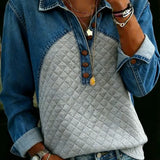 Karla | Chemise en jean patchwork