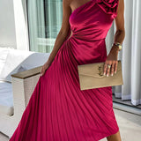 Eya | Élégante Robe Maxi Florale à Épaule Unique