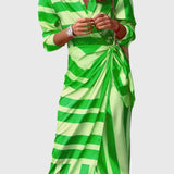 Everly | Élégante Robe Enveloppante avec Imprimé