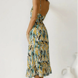 Eli | Robe Midi Couleur Éclatante