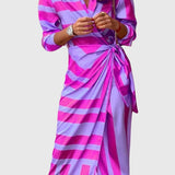 Everly | Élégante Robe Enveloppante avec Imprimé