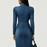 Nele | Robe en jean à volants