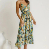 Eli | Robe Midi Couleur Éclatante