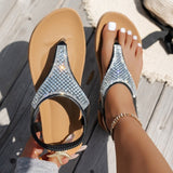 Stella | Sandales Scintillantes Strass Bout Japonais