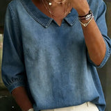 Cécile | Haut en jean effet vintage