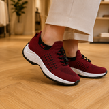 Ambulo Chaussures Orthopédiques en Tissu Tricoté - Noir Rouge