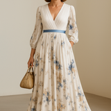 Paz | Robe Maxi Plissée Florale Intemporelle