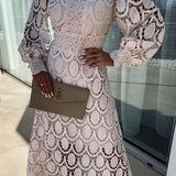 Eloah | Élégante Robe Midi en Dentelle