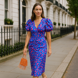 Oranit | Robe en Lin Colorée aux Manches Plissées