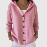 Cardigan Confort à Capuche en Tricot