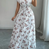 Amélie | Robe Longue Fleurie Élégante à Col V