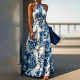 Camille | Robe longue fleurie dos nu