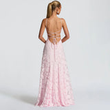 Maria | Robe Longue en Chiffon Jacquard