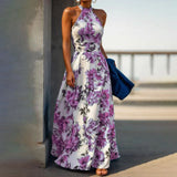 Camille | Robe longue fleurie dos nu