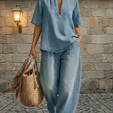 Giulia | Ensemble en jean, pantalon large
